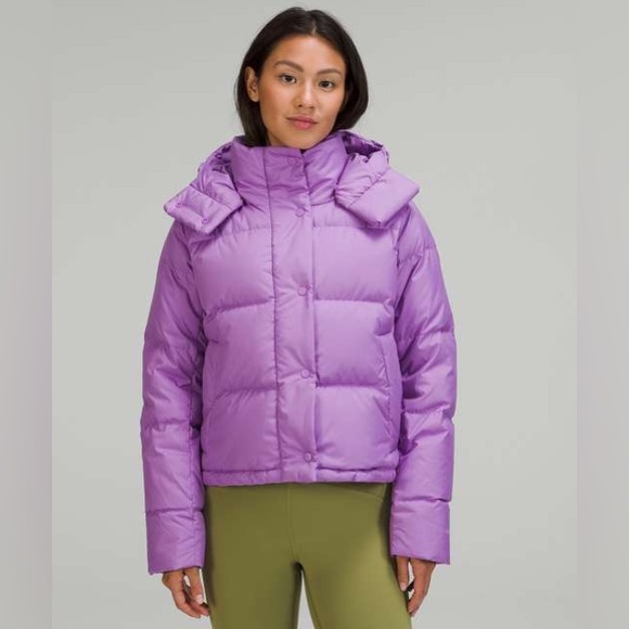 lululemon athletica Jackets & Blazers - Lululemon Wunder Puff Cropped Jacket In Purple Blossom Light